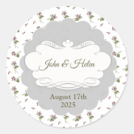 Blumendesign Runder Aufkleber