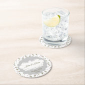 Blumendesign Runder Pappuntersetzer (Vor Ort)