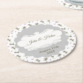 Blumendesign Runder Pappuntersetzer (Angewinkelt)