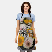 Blumendesign Schürze (Getragen)