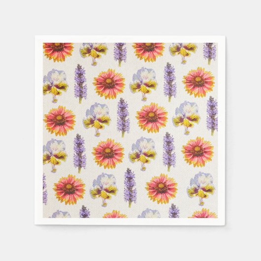 Blumendesign Serviette (Vorderseite)