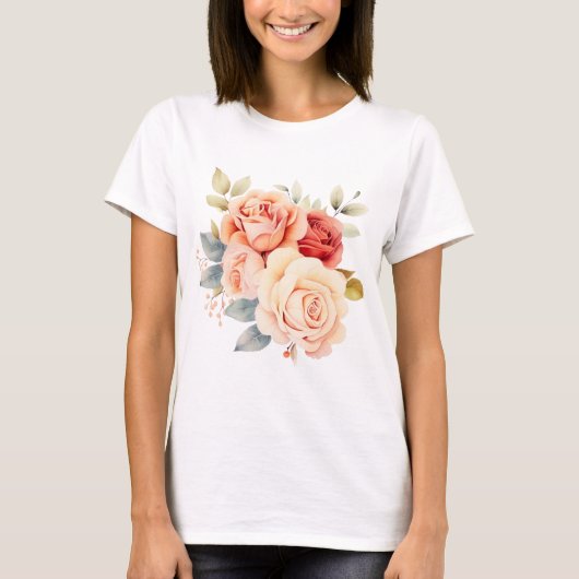 Blumendesign T-Shirt (Vorderseite)