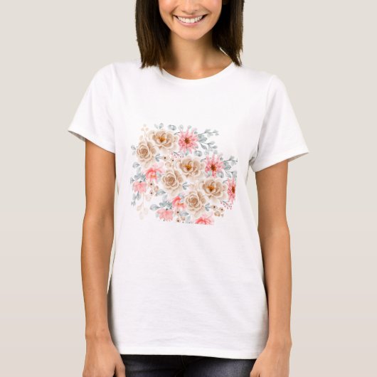 Blumendesign T-Shirt (Vorderseite)