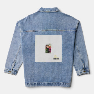 Blumendesign T-Shirt für Unisex Jeansjacke