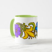 Blumendesign Tasse (Vorderseite Links)