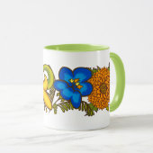 Blumendesign Tasse (VorderseiteRechts)