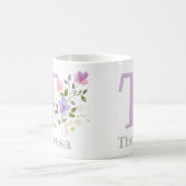 Blumendesign Tasse mit dem Namen Theresa (Mittel)