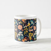 Blumendesign-Tasse (navy) Kaffeetasse (VorderseiteRechts)