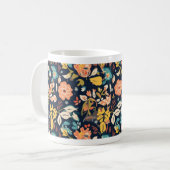 Blumendesign-Tasse (navy) Kaffeetasse (Vorderseite Links)