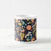 Blumendesign-Tasse (navy) Kaffeetasse (Mittel)