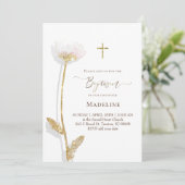 Blumendesign Taufe Einladung (Stehend Vorderseite)