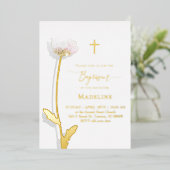 Blumendesign Taufe Folieneinladung (Stehend vorne)