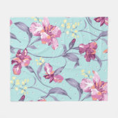 Blumendesign Textilillustrationkunst,Hintergrund,d Fleecedecke (Vorderseite (Horizontal))