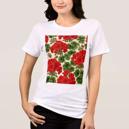 Blumendesign Tri-Blend Shirt (Vorderseite)