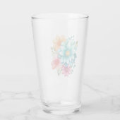 Blumendesign Trinkglas Glas (Rückseite)