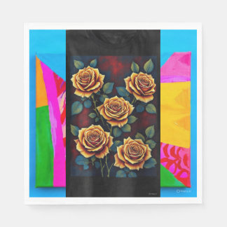 Blumendesign und schönes Hintergrunddesign für Serviette