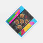 Blumendesign und schönes Hintergrunddesign für Serviette (Ecke)