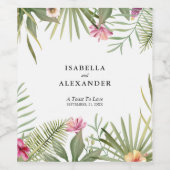 Blumendesign Weinetikett (Einzelnes Label)