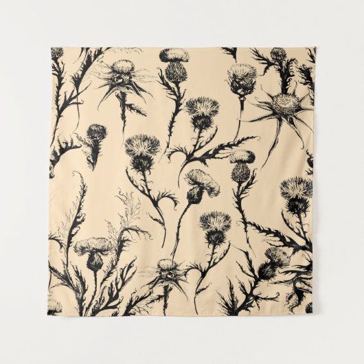 Blumendesign, Zuhause-Dekoration, grafische Gestal Wandteppich (Vorderseite)