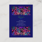 Blumendesigner Farbenfrohe Blume Schöne Visitenkarte (Rückseite)