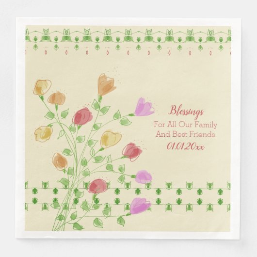 Blumendesigner Serviette (Vorderseite)