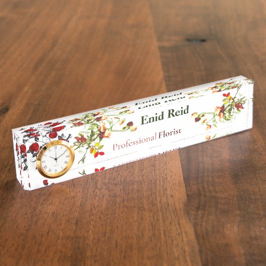 Blumendesigner speziell für Fachleute Namensplakette (Seite)