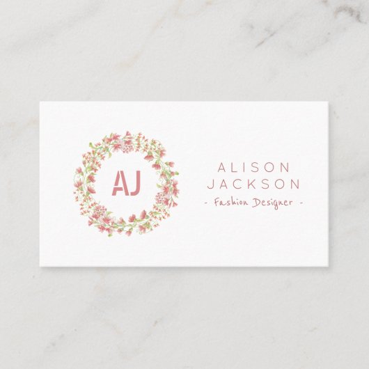 Blumendesigner Visitenkarte (Vorderseite)