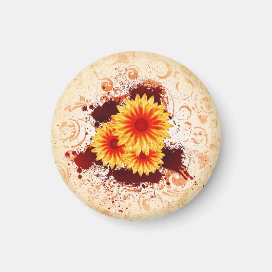 Blumendesignmagnet Magnet (Vorne)