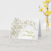 Blumendesignte benutzerdefinierte Grußkarte Karte (Gelbe Blume)