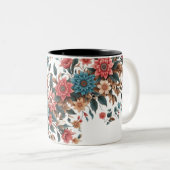 Blumendesignte Tasse für Naturliebhaber (VorderseiteRechts)