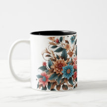 Blumendesignte Tasse für Naturliebhaber