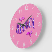 Blumendesignter Bianca Name, Wall-Uhr Große Wanduhr (Winkel)