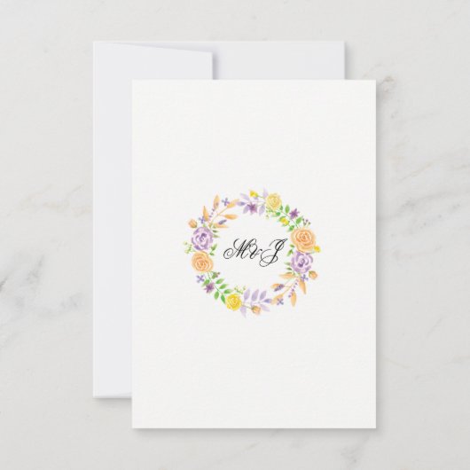 Blumendetails für Hochzeitskarten Beilage Einladung (Rückseite)