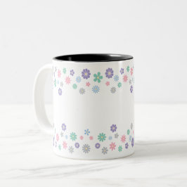 Blumendevotion (linear) zweifarbige tasse
