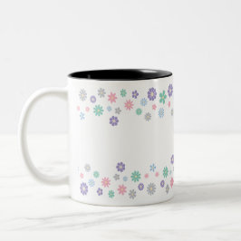 Blumendevotion (linear) zweifarbige tasse