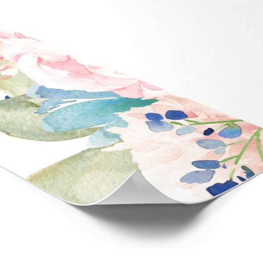 Blumendiagramm von Jungen oder Mädchen, raten Sie  Poster (Ecke)