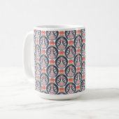 Blumendie türkei-Volkskunst-Muster Kaffeetasse (Vorderseite Links)
