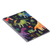 Blumendinosaurier: Design der Aquarellstoffe Notizblock (Rechte Seite)