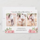 Blumendisco-Ball Hochzeit Sichern Sie das Datum Save The Date (Rückseite)