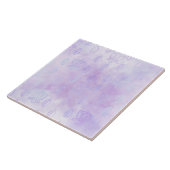 Blumendoodle auf Lila Nebel Fliese (Seite)