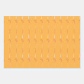 Blumendoodle in orange und rot geschenkpapier set (Vorderseite 2)