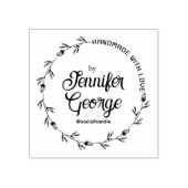 Blumendoodle mit Liebe handgefertigt Gummistempel (Prägung)