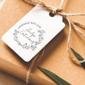 Blumendoodle mit Liebe handgefertigt Gummistempel