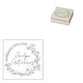 Blumendoodle mit Liebe handgefertigt Gummistempel (Stempel)