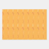 Blumendoodles auf goldgelben Orangen Geschenkpapier Set (Vorderseite 3)