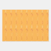 Blumendoodles auf goldgelben Orangen Geschenkpapier Set (Vorderseite 2)