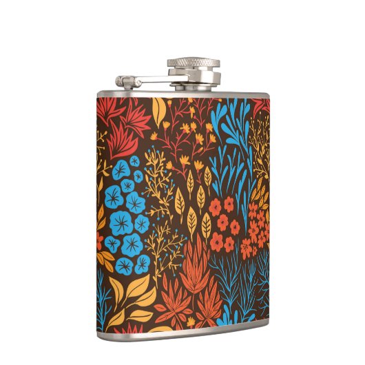 Blumendoodles dunkel flachmann (Rechts)