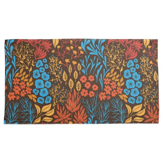 Blumendoodles dunkel kissenbezug (Vorderseite-Rechts)