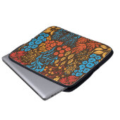 Blumendoodles dunkel laptopschutzhülle (Vorne Knopf)