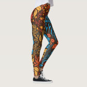 Blumendoodles dunkel leggings (Rechts)
